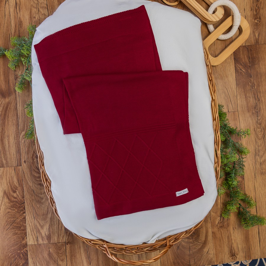 Manta de Linha Losango - Vermelho